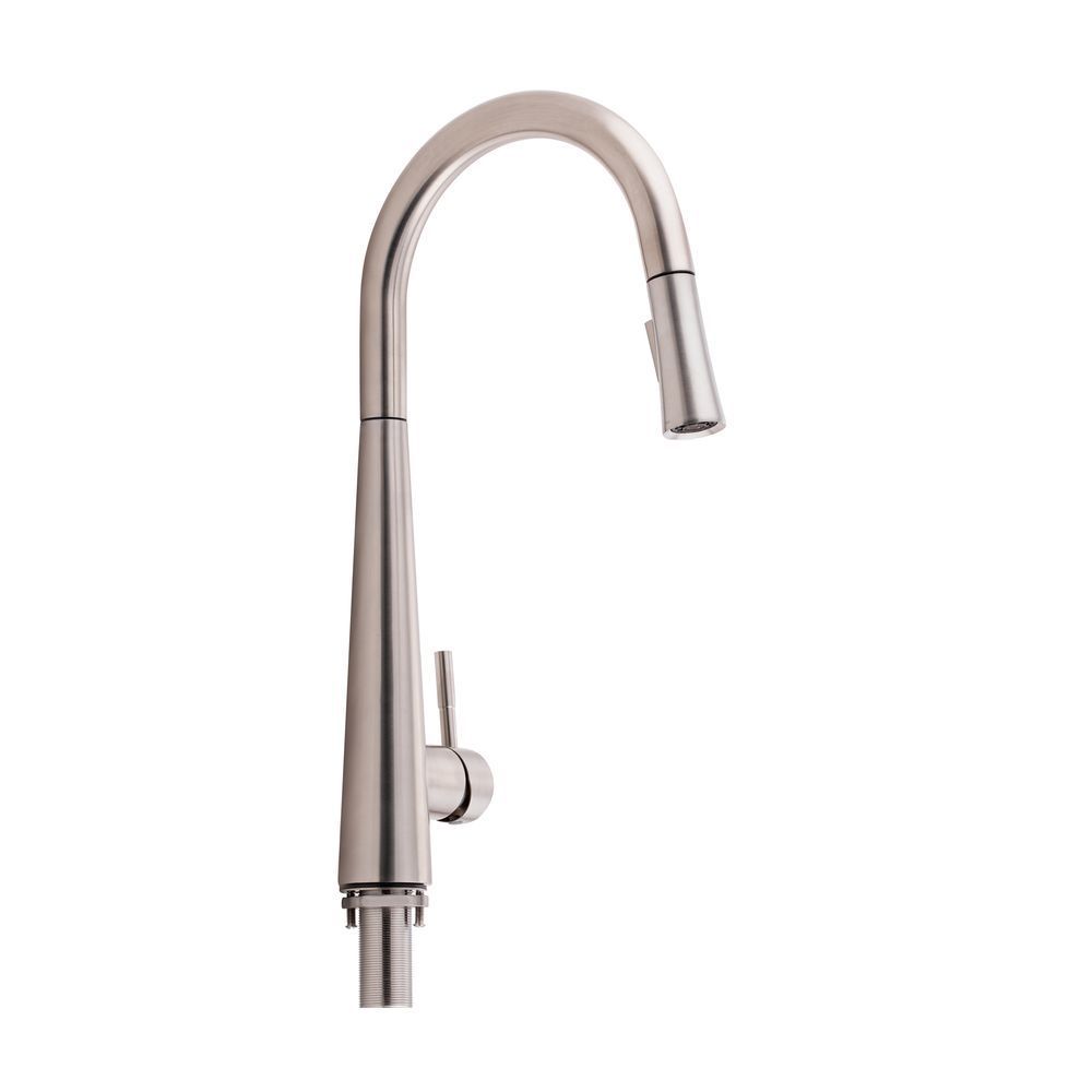 фотографія Смеситель для кухни Qtap Evicka с выдвижным изливом QTEVI91103UN Brushed Nickel PVD