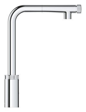 фото Змішувач для кухні з висувним виливом Grohe Eurosmart New (31613000)