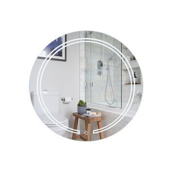 фото Зеркало Qtap Jay N R590 с LED-подсветкой Touch, диммер, рег. яркости QT07782504W