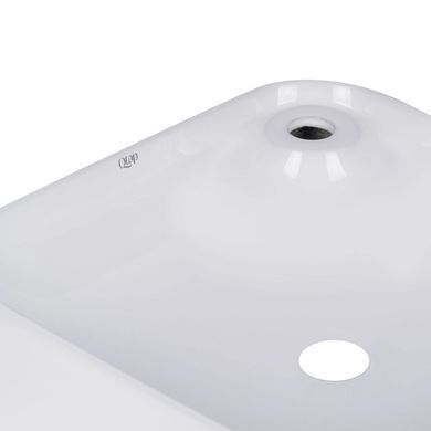 фотографія Комплект Qtap Stork: Раковина накладна квадратна 430x430x120 мм White + Донний клапан PU02
