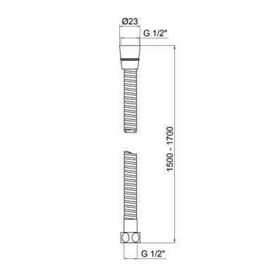 фото Шланг Lidz Niagara 06 1,5-1,7 м LDNIA06CRM35454 Chrome