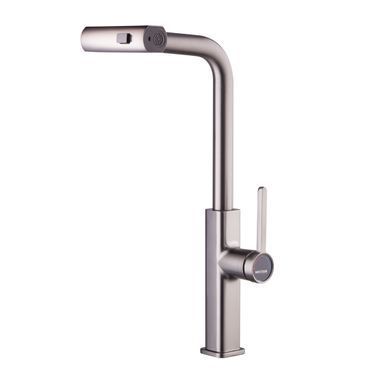 фото Змішувач для кухні з висувним виливом Mixxus Premium HAMMER 014 GRAPHITE (MI6955)