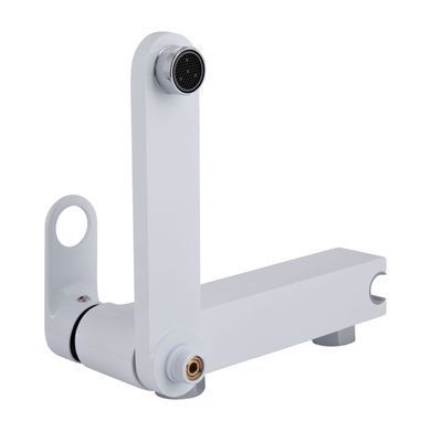 фото Смеситель для ванны Qtap Jay с поворотным изливом (c душевым гарнитуром) QTJAY260CRW45554 Chrome/White