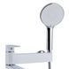 Смеситель для ванны Qtap Jay с поворотным изливом (c душевым гарнитуром) QTJAY260CRW45554 Chrome/White