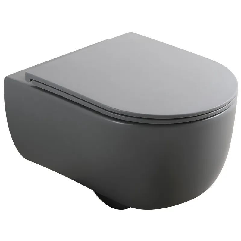фото Унітаз підвісний Mixxus Premium TOPPER-0303-R GRAY 495x370x350mm система змиву RIMLESS (MP6657)