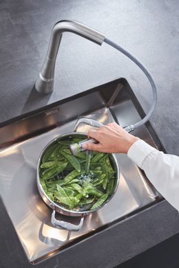 фотографія Змішувач для кухні з висувним виливом Grohe Zedra SmartControl (31593DC2)