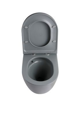 фото Унітаз підвісний Mixxus Premium ELLIPSE-0308-T3 GRAY 490x360x360mm система змиву TORNADO 3.0 (MP6654)