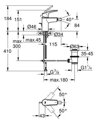 фотографія Змішувач для біде Grohe Eurosmart New (32929003)