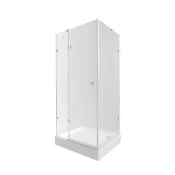 фото Набор Qtap душевая кабина Capricorn CRM1018RC6 Clear 2020x1000x800 мм + поддон Tern 301812C 100x80x12 см с сифоном