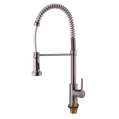 фото Змішувач для кухні з виливом пружина Mixxus Premium SPRING 017 GRAPHITE (MI6952)