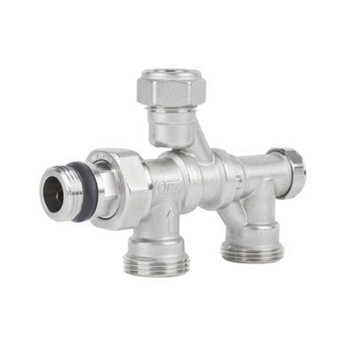 фото Кран радиаторный комбинированный Icma 1/2"х3/4",нижнее подключение №877