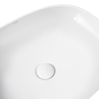 фото Раковина-чаша Qtap Cardinal 500х380х140 White с донным клапаном QT04117050TW