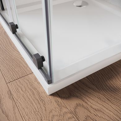 фото Двері у нішу Walk-In розсувні KOER SR SD07-120x200-L-TR-07 прозоре скло EASY CLEAN 8мм графіт (KR5688)