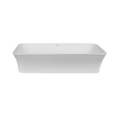 фото Комплект Qtap Virgo: Раковина накладная прямоугольная 490х350х110 мм White + Донный клапан PU02