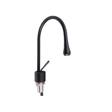 фотографія Змішувач для раковини Qtap Virgo з поворотним виливом QTVIR1066103B Black Matt
