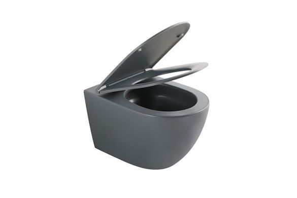 фото Унітаз підвісний Mixxus Premium ELLIPSE-0308-T3 GRAY 490x360x360mm система змиву TORNADO 3.0 (MP6654)
