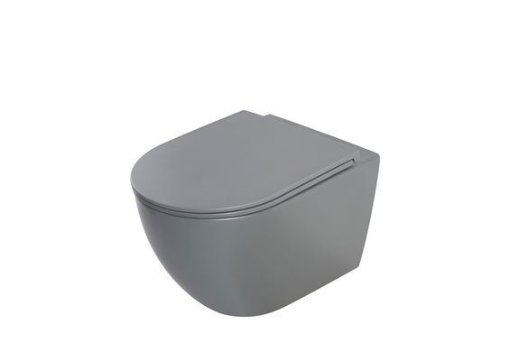 фото Унітаз підвісний Mixxus Premium ELLIPSE-0308-T3 GRAY 490x360x360mm система змиву TORNADO 3.0 (MP6654)