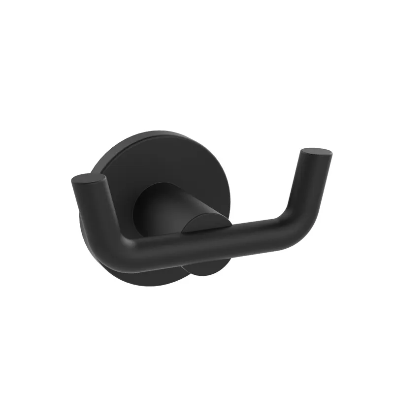 фото Подвійний гачок для рушників ZERIX DELUX M1305-2A Black (ZX4650)
