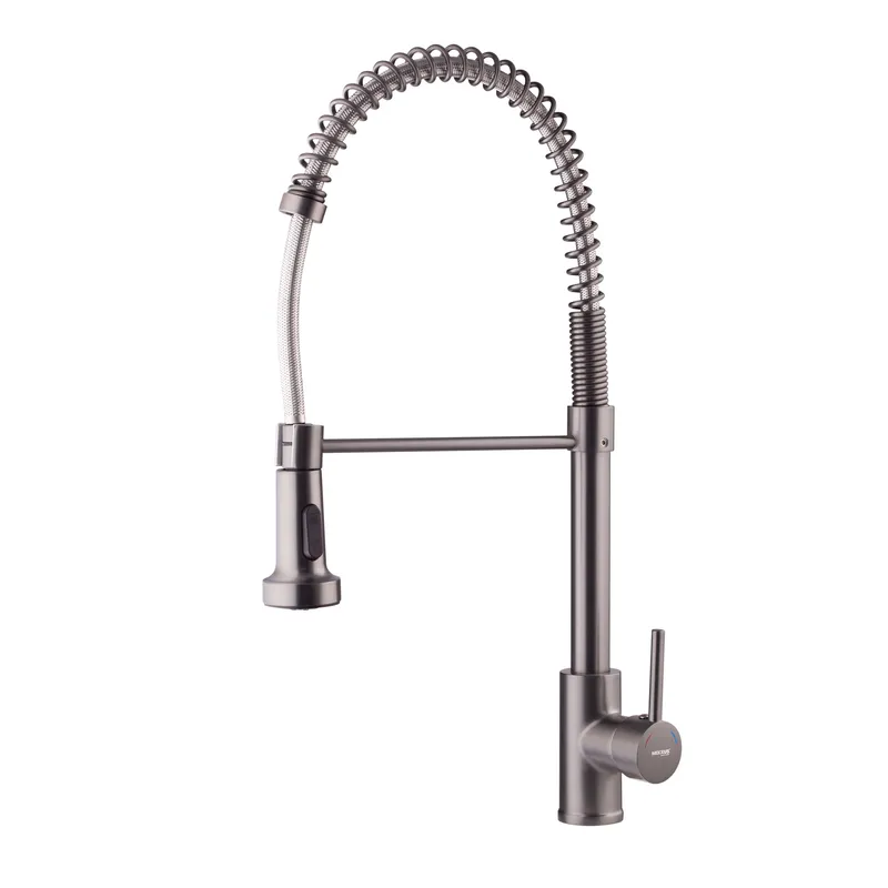 фото Змішувач для кухні з виливом пружина Mixxus Premium SPRING 017 GRAPHITE (MI6952)