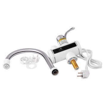 фото Проточный кран-водонагреватель кухонный для кухни Lidz Warm 058 LDWAR058WCR24985 White / Chrome