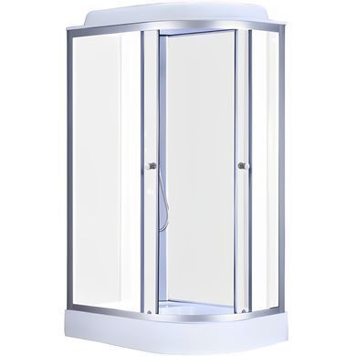 фото Бокс душовий без гідромасажу з низьким піддоном MIXXUS WAVE SB02-120x80x215-R-FB SATIN матове скло 4мм (MI6893)