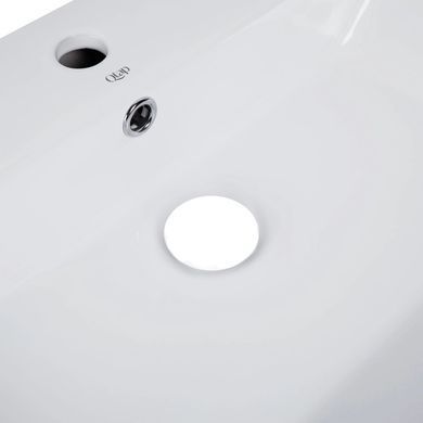 фотографія Комплект Qtap Virgo: Раковина підвісна прамокутна 600x420x140 мм White + Донний клапан PU02O