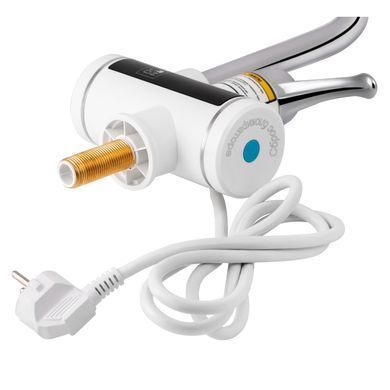 фото Проточный кран-водонагреватель кухонный для кухни Lidz Warm 058 LDWAR058WCR24985 White / Chrome