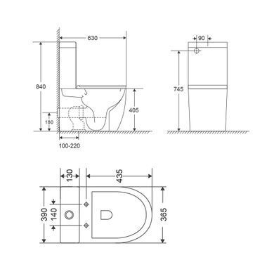 фото Унитаз-компакт Qtap Robin Ultra Quiet безободковый с сиденьем Soft-close QT13222128AUQ1W