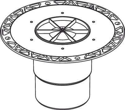 фотографія Трап дренажний TECEdrainpoint S 100, вертикальний, універсальний фланець Seal System
