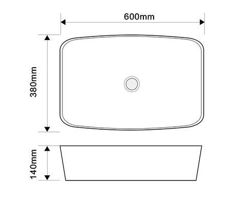 фото Раковина накладна Mixxus Premium DIVERSE-0111 600х380х140mm (MP6561)
