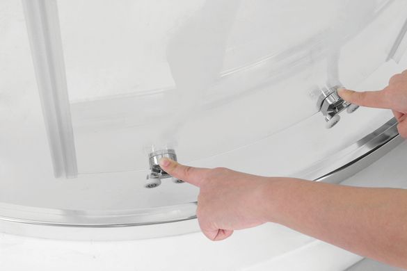 фото Душова кабіна без піддону KOER SR SC04-90x90x195-TR-01 прозоре скло EASY CLEAN 5мм хром (KR5360)
