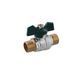 фото Кран шаровой STA "LB" 1/2" НН PN40 зеленая бабочка, никелированный