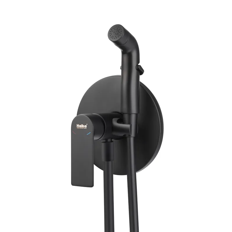 фотографія Змішувач для гігієнічного душу Haiba ALEX 002 (INNER) BLACK (HB9618)
