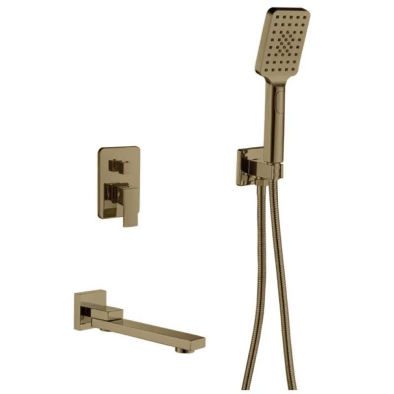 фото Встраиваемая душевая система Haiba KUBUS 009 (INNER) BRUSHED GOLD (HB9629)