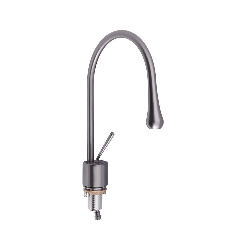 фото Смеситель для раковины Qtap Virgo с поворотным изливом QTVIR1066103K Gunmetal Black PVD