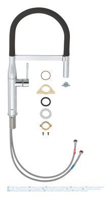 фотографія Змішувач для кухні з гнучким виливом Grohe Essence New (30294000)