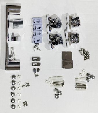 фото Двері у нішу розсувні MIXXUS PREMIUM DIVERSE SD01-100x185-TR CHROME прозоре скло 5мм (MI7165)