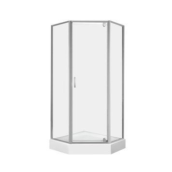 фото Набор Qtap душевая кабина Leo CRM10995-AC6 Clear 2020x900x900 мм + поддон Diamond 309912 90x90x12 см с сифоном