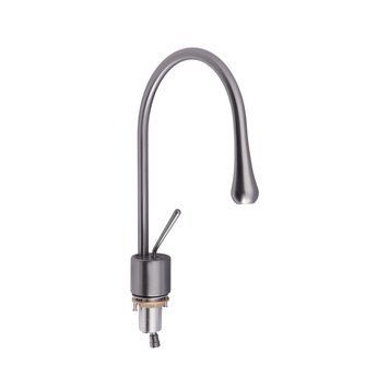 фотографія Змішувач для раковини Qtap Virgo з поворотним виливом QTVIR1066103K Gunmetal Black PVD