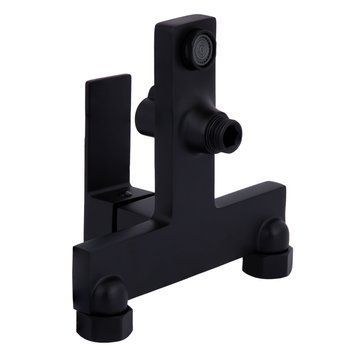 фотографія Змішувач для ванни Qtap Gemini (з душовим гарнітуром) QTGEM259BLM45682 Black Matt