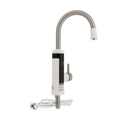 фото Проточный кран-водонагреватель кухонный для кухни Lidz Warm 059 LDWAR059WNK35878 White / Nickel