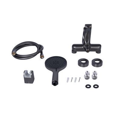 фотографія Змішувач для ванни Qtap Vlasta New (з душовим гарнітуром) QTVLA259GMB45643 Gunmetal Black PVD