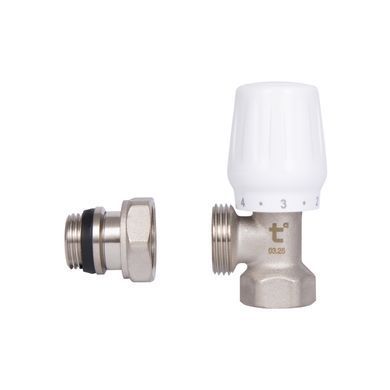 фото Кран радиаторный Thermo Alliance Base 1/2" ВН с антипротечкой угловой SD228W15