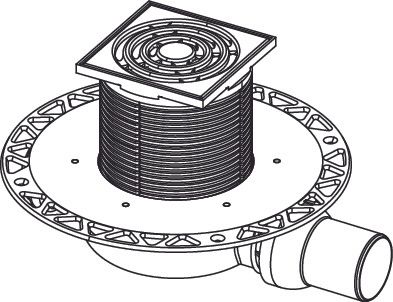 фотографія Трап дренажний TECEdrainpoint S 110, низький, універсальний фланець Seal System