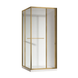фото Душова кабіна без піддону KOER SR SC09-90x90x200-R-TR-12 прозоре скло EASY CLEAN 6мм матове золото (KR5771)