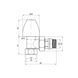 Кран радиаторный Thermo Alliance Base 1/2" ВН с антипротечкой угловой SD228W15