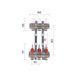 Коллектор с расходомерами Thermo Alliance Standart 1" 3 выхода SD235W3