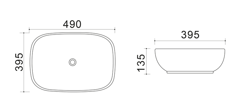 фото Раковина накладна Mixxus Premium DIVERSE-0115 GRAY 490x395x135mm (MP6650)