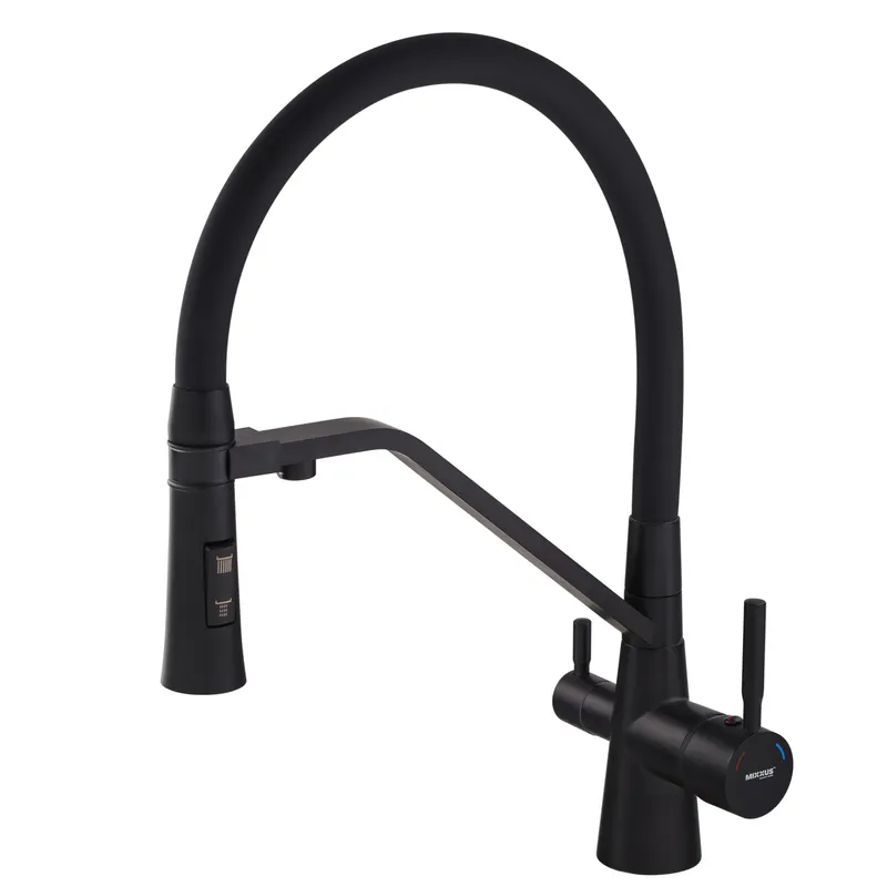 фото Змішувач для кухні Mixxus Premium Magnet 021 BLACK REFL.BLACK (MI6974)