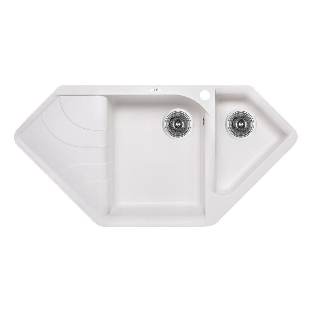 фото Кухонная мойка с дополнительной чашей Lidz 1000x500/225 WHI-01 (LIDZWHI011000500225)